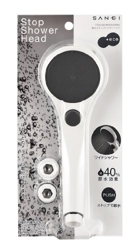 SANEI shower head water-saving stop shower head [wide shower] From